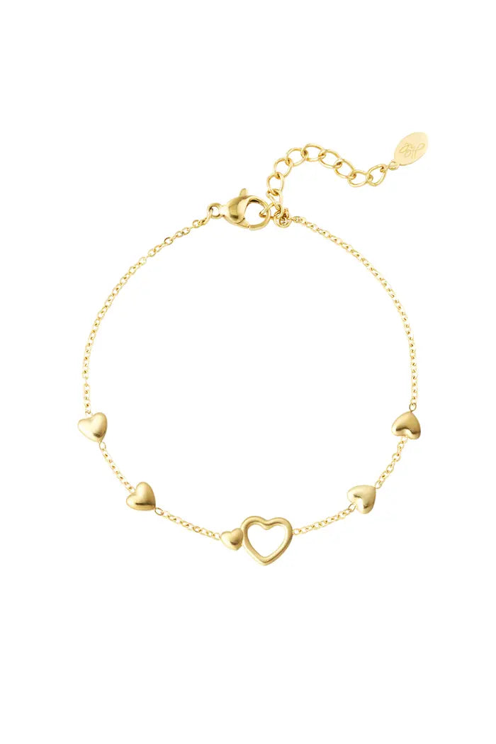 Armband All you need is love Goud Stainless Steel