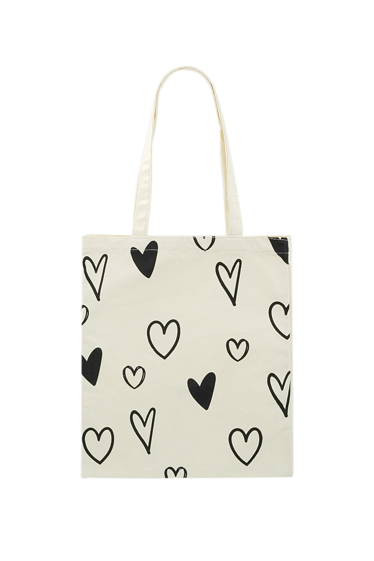 Hearts wit - Canvas Shopper