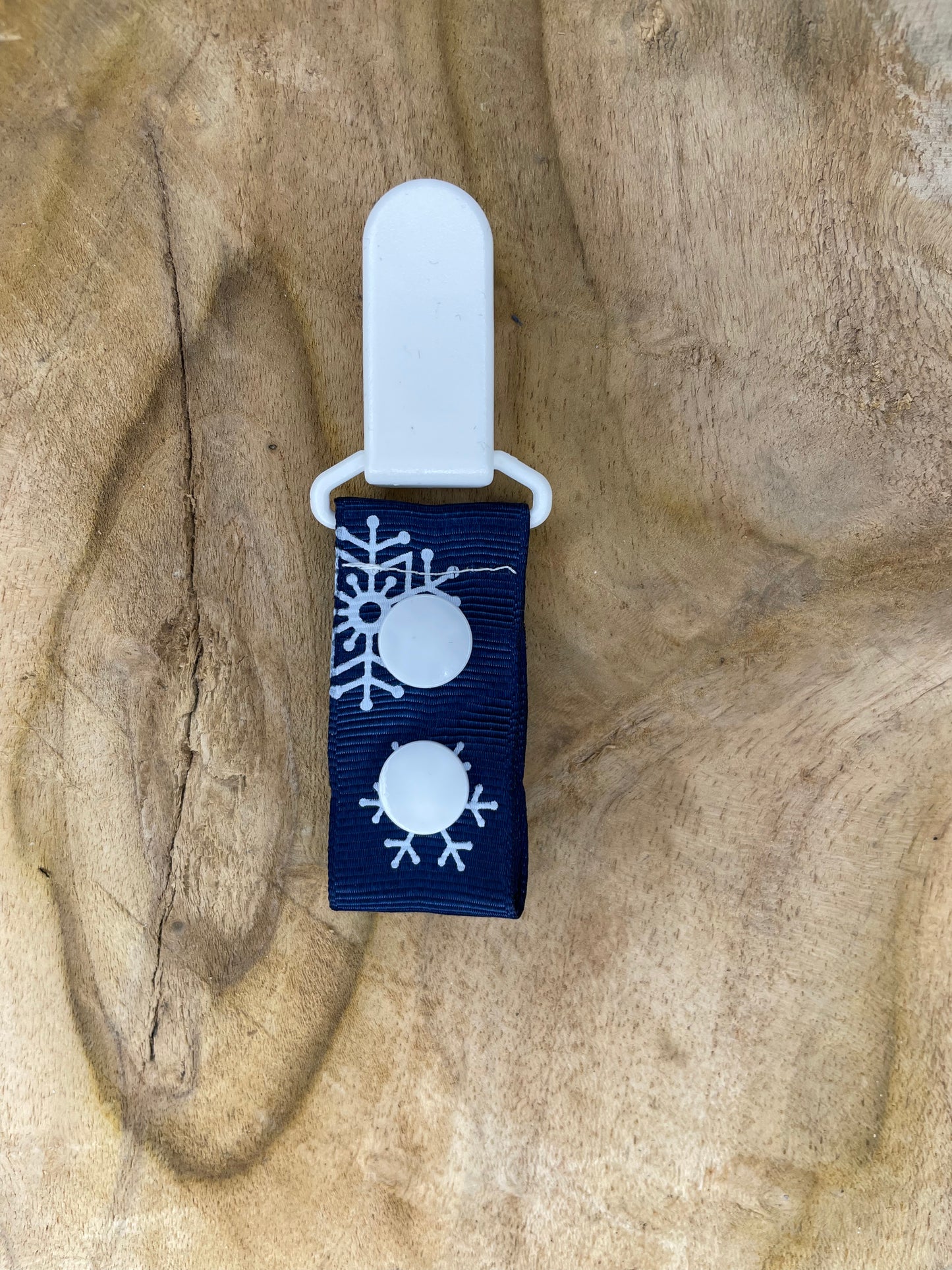 Sondeclip sneeuwvlokjes blauw