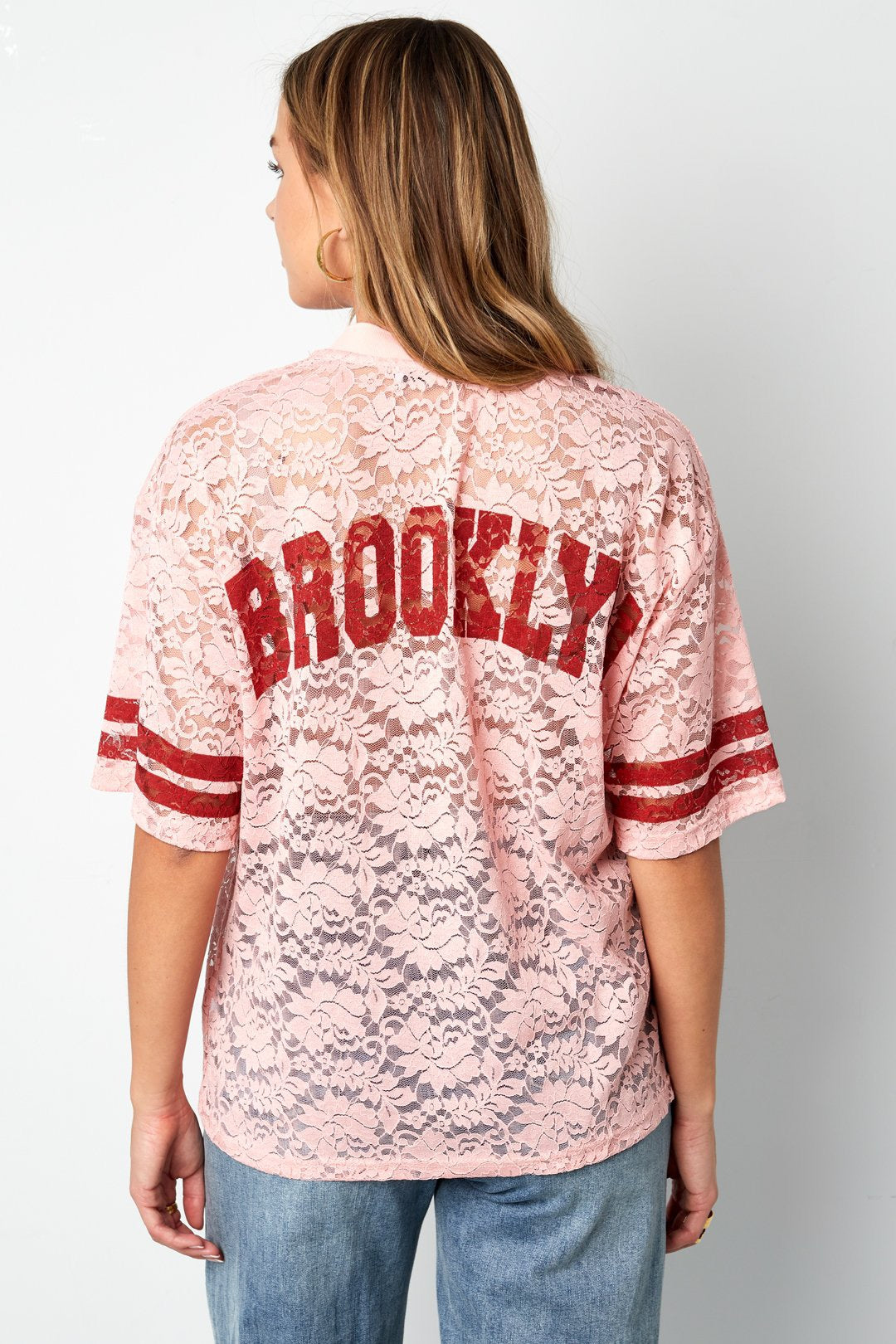 Roze T-shirt 98 doorzichtig met korte mouwen
