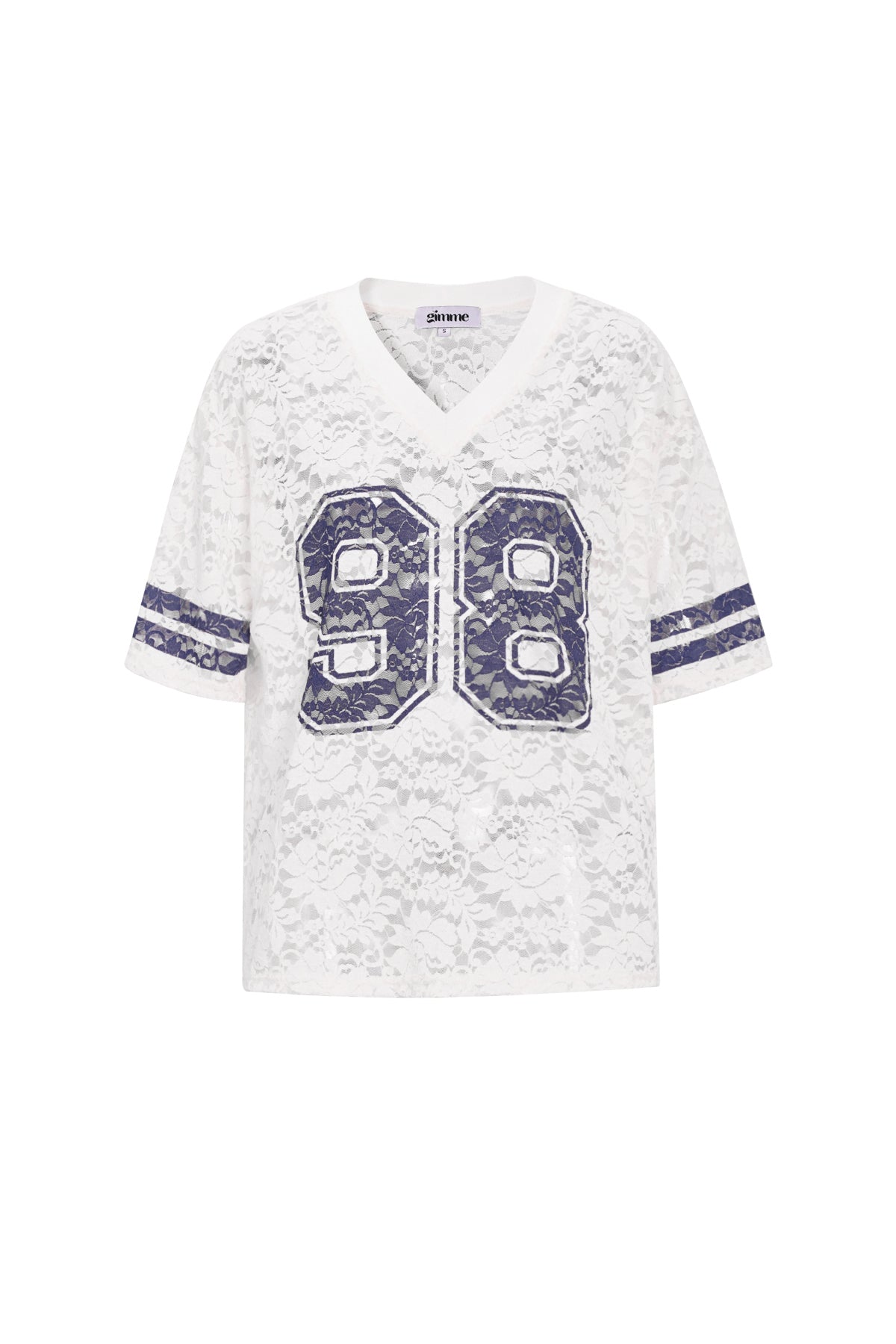 98 - T-shirt doorzichtig met korte mouwen