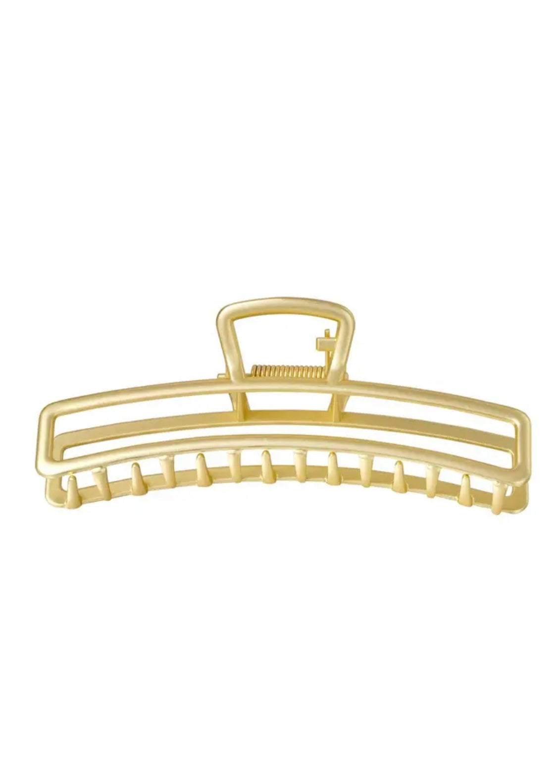 Haarclip metaal rechthoek goud