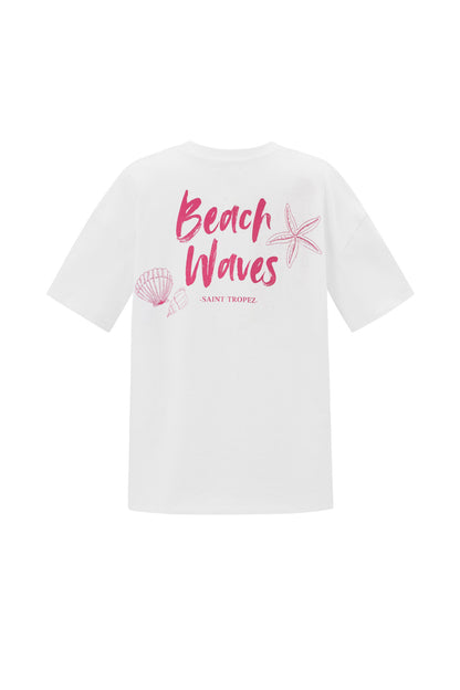 Beach Waves Roze - T-shirt met korte mouwen