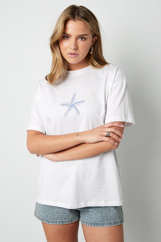 Beach Waves Blauw - T-shirt met korte mouwen