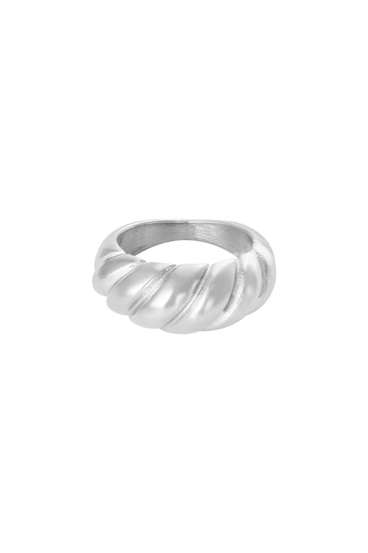 Ring small baguette Zilver Stainless Steel