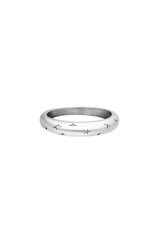 Ring Starry Sky Zilver Stainless Steel