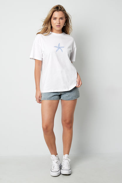 Beach Waves Blauw - T-shirt met korte mouwen