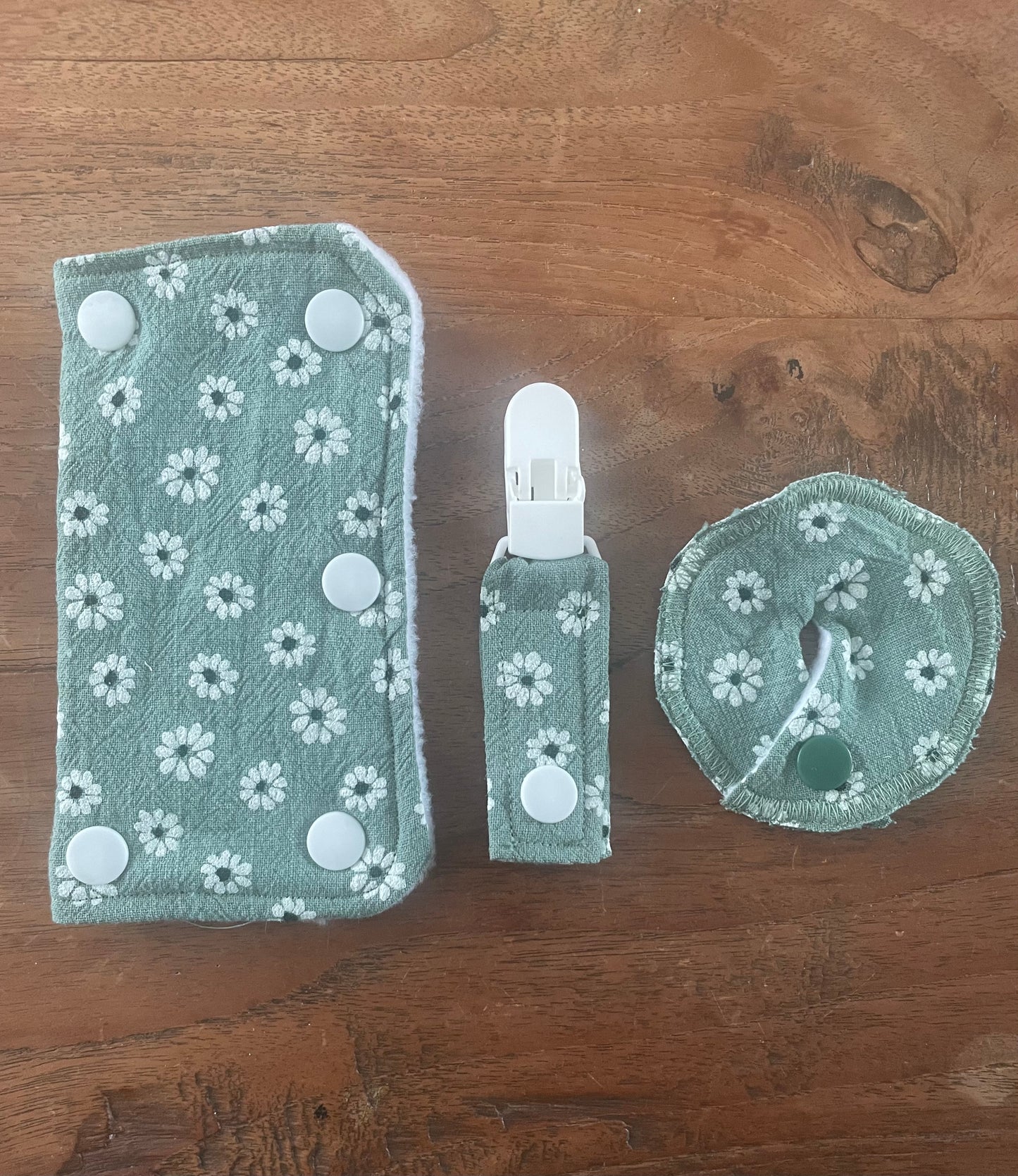 Set Poortcover + Sondeclip + Sondepad bloemen groen