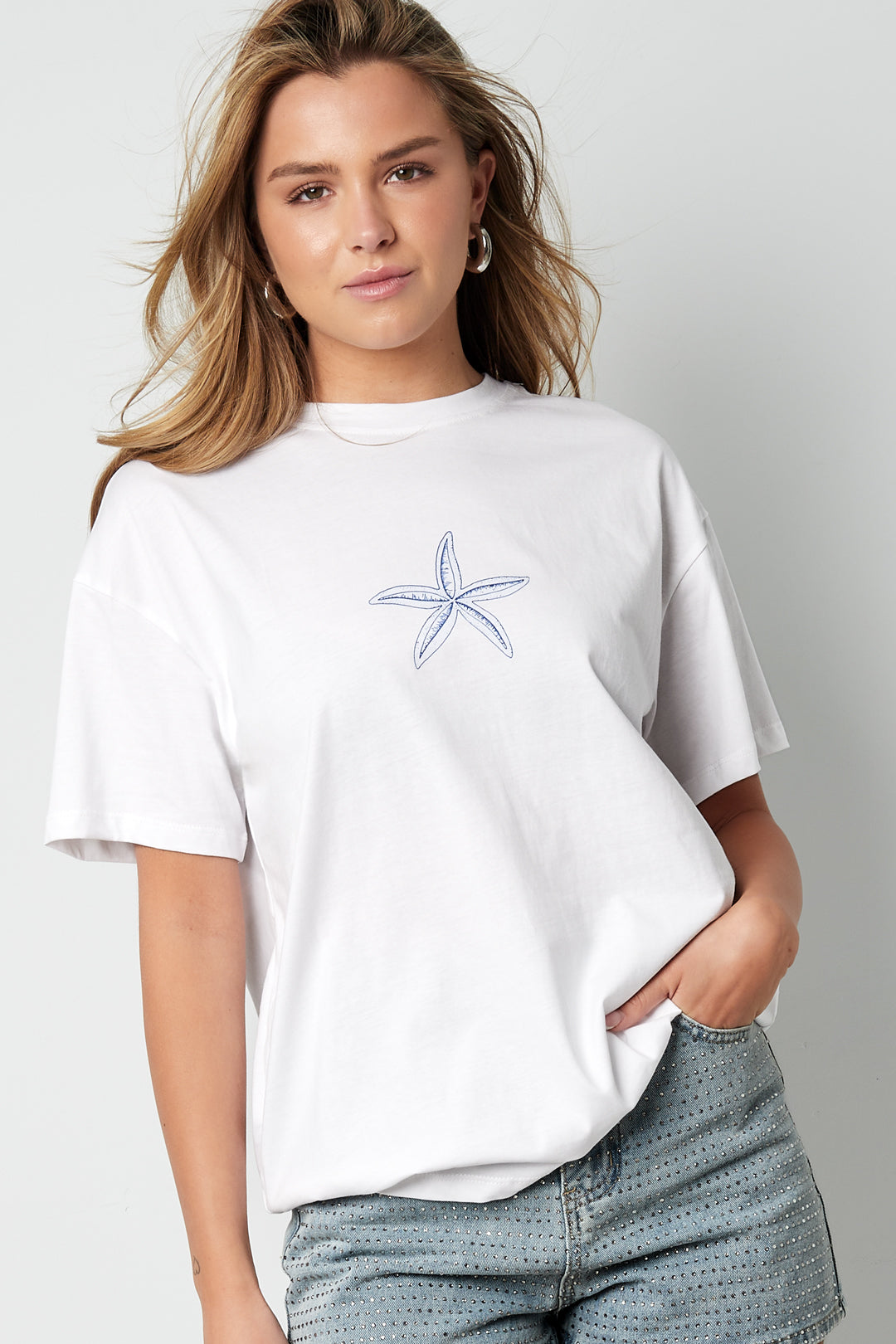 Beach Waves Blauw - T-shirt met korte mouwen