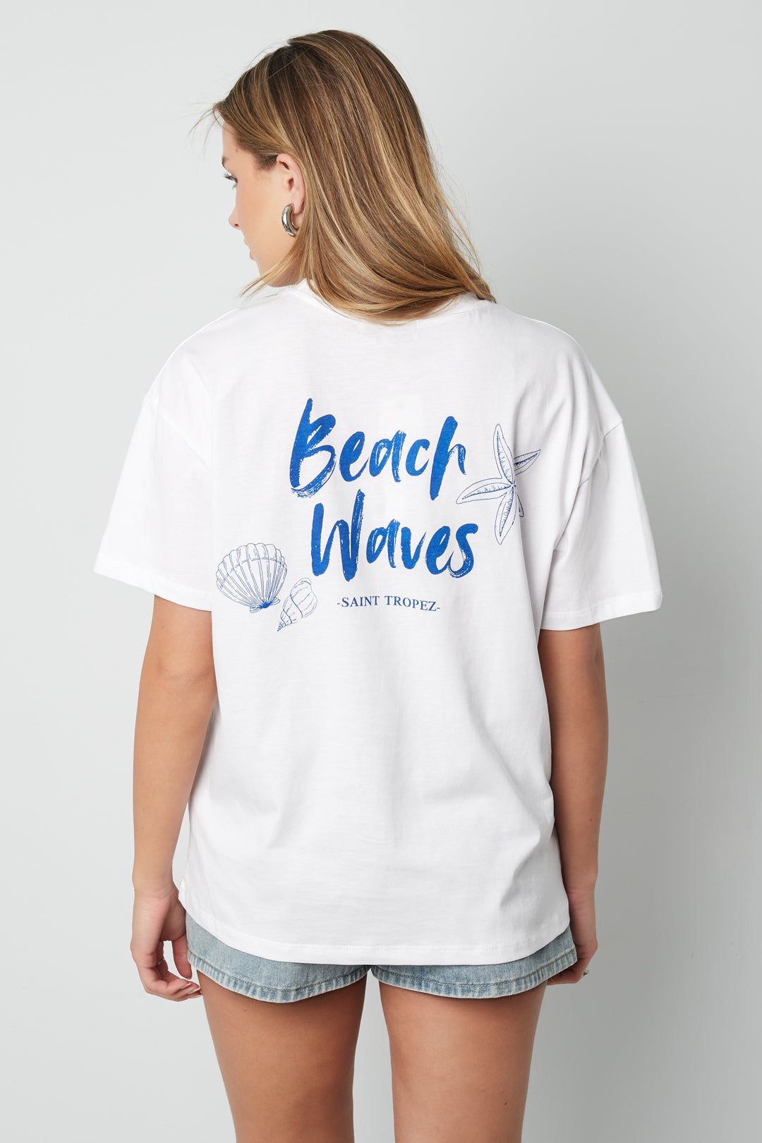 Beach Waves Blauw - T-shirt met korte mouwen