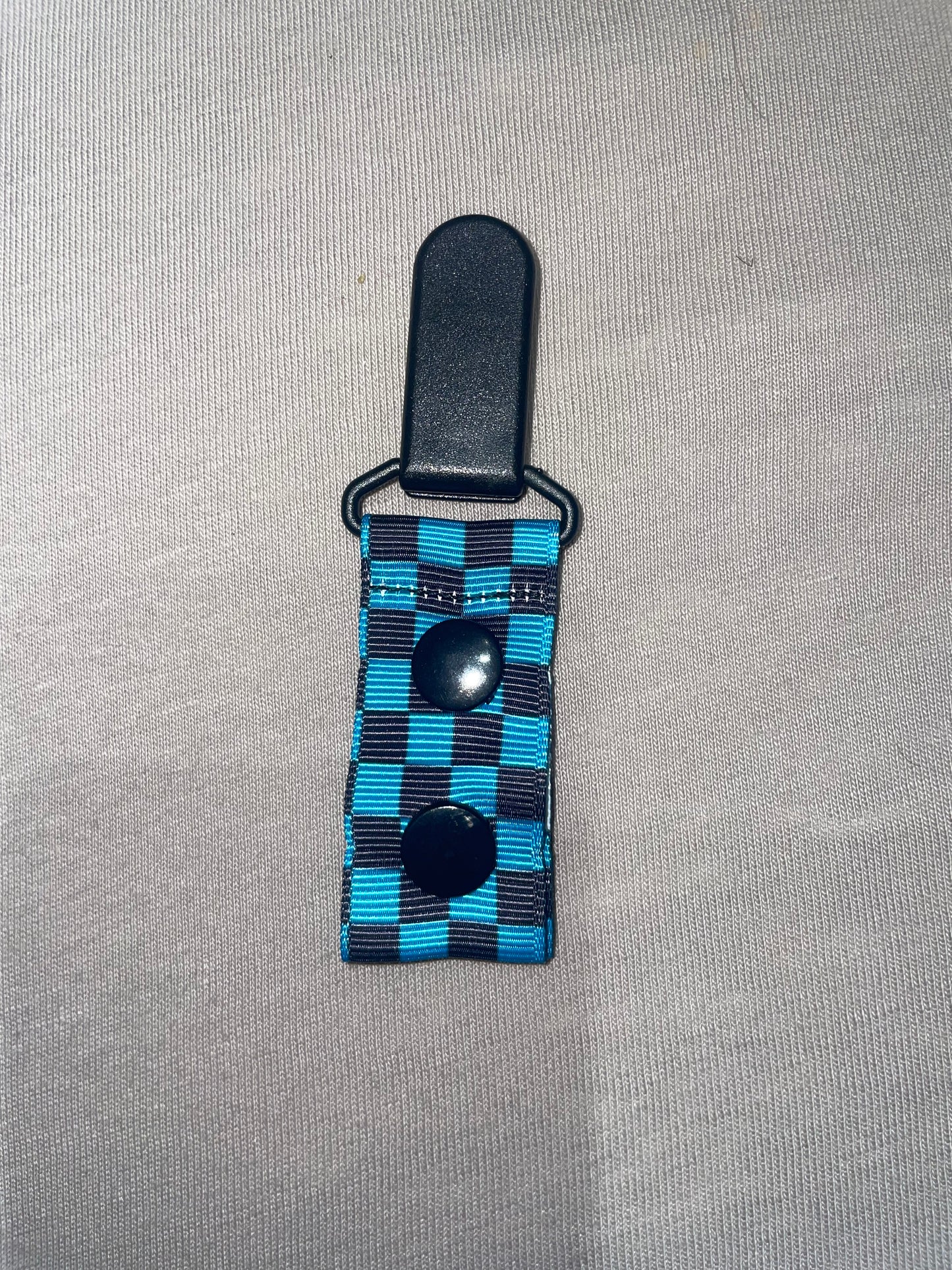 Sondeclip Zwart Blauw Geblokt