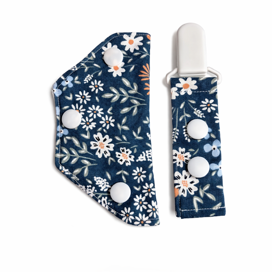 Set poortcover + sondeclip bloemen blauw