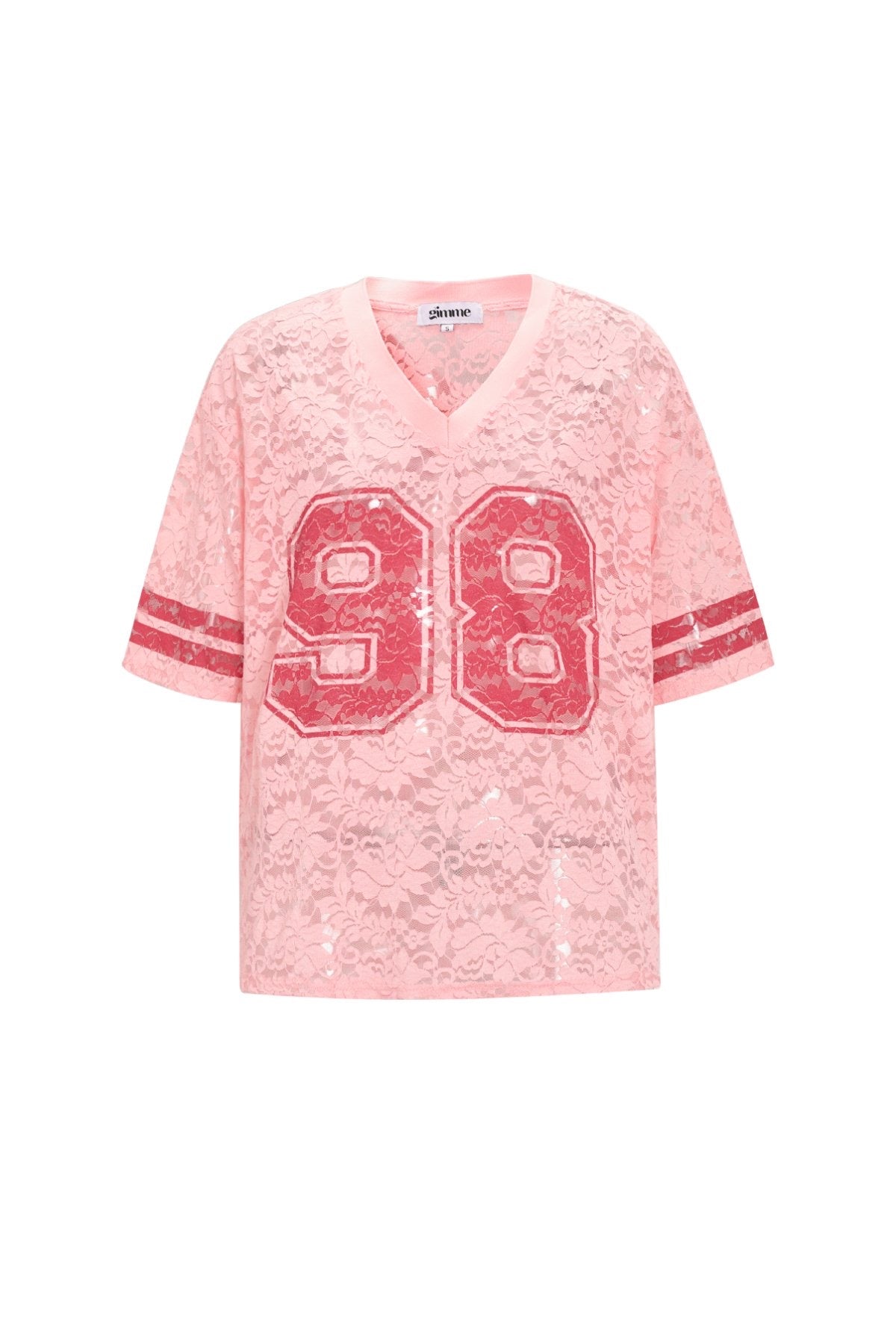 Roze T-shirt 98 doorzichtig met korte mouwen