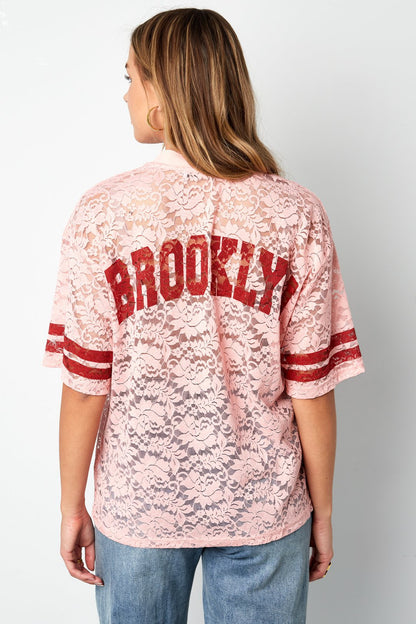 Roze T-shirt 98 doorzichtig met korte mouwen